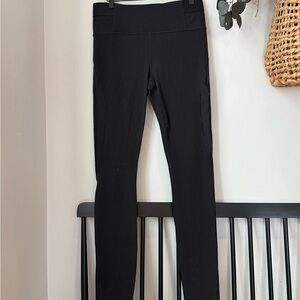 Athleta Black Aura Heel Tights